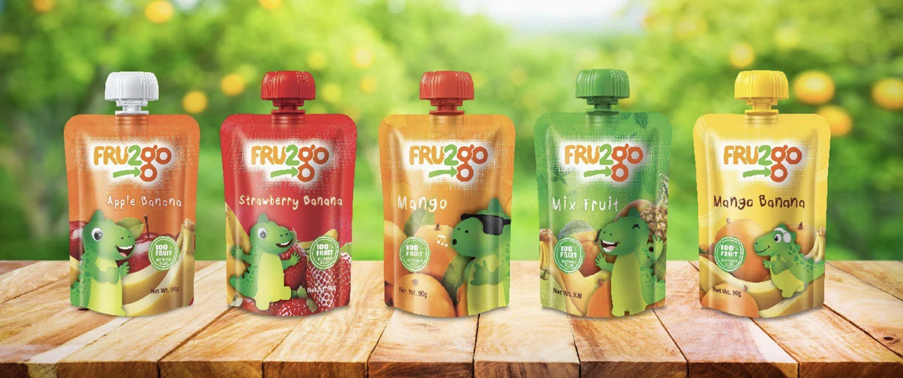 Fru2go fruit pulp packaging range for Jain Farms