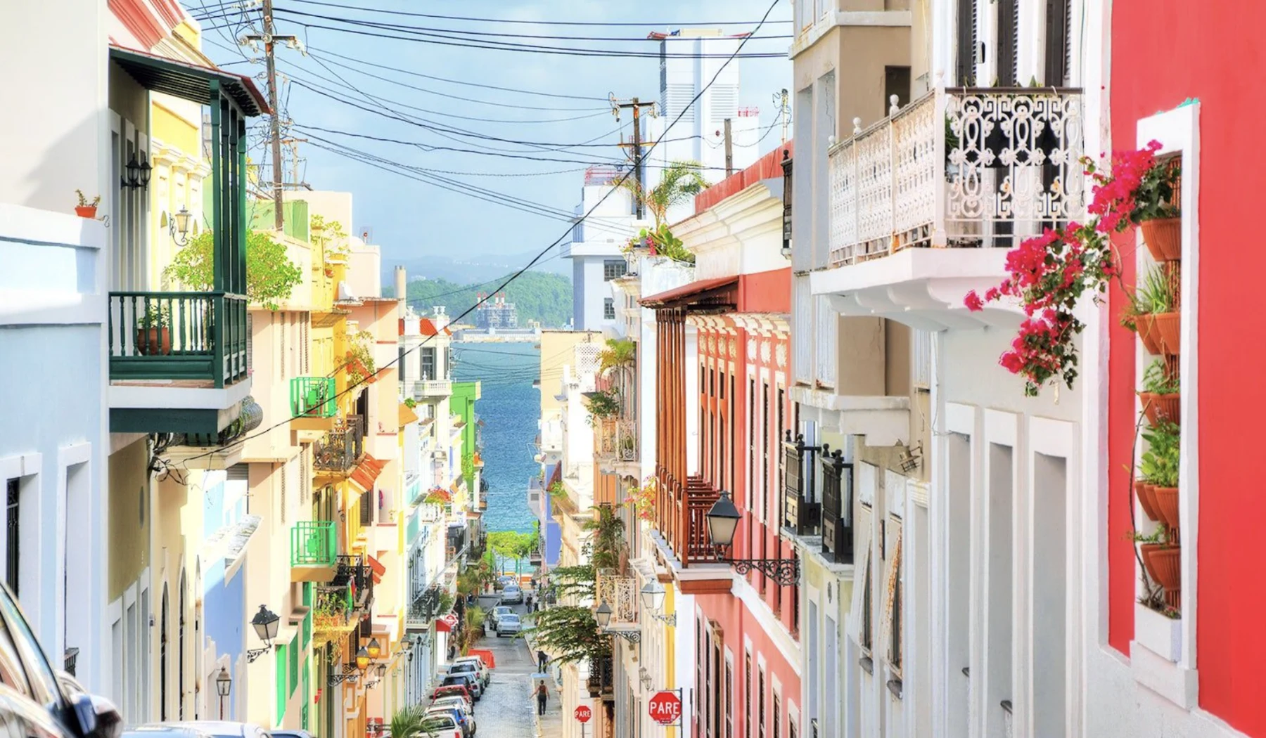 Colorful street in Old San Juan, Puerto Rico