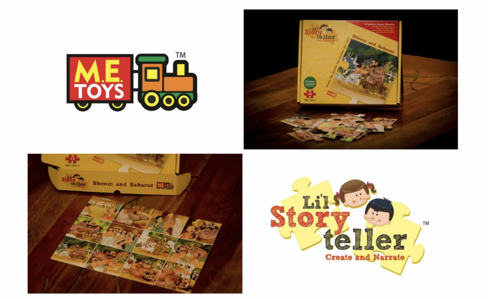 ME Toys master brand and Li'l Storyteller jigsaw puzzle concept and packaging